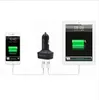 Coonline 4 in 1 Car Charger Dual USB Voltmeter Thermometer Digital Display Charging Cigarette lighter