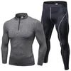 Homens outono Primavera de manga comprida Conjunto de vestuário Execução Sportswear Recepção Rápida Fitness Fitness Fitness Gym Tracksuits