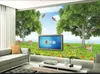 Papel de parede 3D personalizado mural de la foto fondo de pantalla HD 3D Bosque Animal mundo tridimensional paisaje fondo papeles de la pared decoración para el hogar