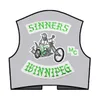 NUOVO ARRIVO MC SINNERS Emoidery Patch Gilet da motociclista Outlaw Biker MC Jacket Punk Iron on Patch Spedizione gratuita