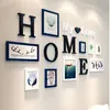 Europese Stype Home Design Bruiloft Liefde Po Frame Wanddecoratie Houten Fotolijst Set Muur Po Frame Set Wit Zwart257T