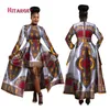 Afrikanska klänningar för kvinnor Dashiki Cotton Wax Print Batik Sexig lång klänning för kvinnlig traditionell kläder WY1268