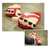 Unisex cartoon tenen grote voeten fluwelen winter slippers voor thuis warm huis vloer schoenen grappige winter slippers kerstcadeau ACC282