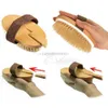 Natural Long Wood Wooden Body Brush Massager Shower Bath Back Spa Scrubber HC6U Drop 7786884
