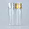 300 stks 10 ml clear spuitflessen kleine lege glazen verstuiver parfumflessen met aluminium verstuiver 10cc monster parfum flessen