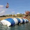 6メートル長い人気のある水ゲームの膨脹可能な水の塊跳びのバルーンホットスレスレートカタパルトのトランポリンを無料で入れる