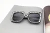 Summer Ladies Fashion Солнцезащитные очки Big рамки пляжные бокалы алмаз для женщин мужские