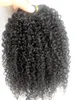 Cabelo Humano Remy Virgem Brasileiro Kinky Curly Trama Do Cabelo Macio Duplo Desenhado Extensões de Cabelo Não Transformados Natural Cor Preta