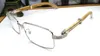 Lunettes de soleil en corne de buffle blanc vintage rétro hommes lunettes de soleil de sport pour femmes hommes sport bois lunettes sans monture monture lentilles claires eyegl206E