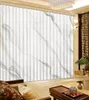 Roman column snow Modern Striped Window 3D Curtains Blackout Curtain For Living Room 3D Curtains