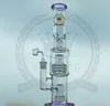 Recycler S2 Hookah Purple Bong Różowy łapacz popiołu Bangers Glass Water Rure Bongs