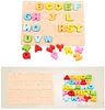 26 pièces et numéro Puzzle anglais jouet éducatif Alphabet a-z lettres tapis éducatif pour enfants jouets en bois c037