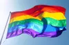 Rainbow Flags and Banners 3x5ft 90x150cm lesbisk gay stolthet hbt flagga polyester färgglad regnbågsflagga för dekoration b890