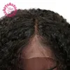 Sukiel Blueless 150% gęstość luźne kręcone koronkowe przednie ludzkie włosy peruki dla czarnych kobiet wstępnie wybite brazylijskie remy fryzjer