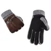 Att sälja mens favorit svart och brun varm piggskinn fingerhandske work cykel driving handskar för gåva