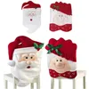 Szczęśliwego Nowego Roku Dekoracje Krzesło Okładkowe Krzesło Dining Christmas Decoration Seat Santa Claus Boże Narodzenie Grandma Cover na krześle