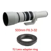 Lightdow 500mm F63 Telepo Fixed Prime Telepo Lenst2 Lens Adapter Ring pour Canon 70D 77D 80D Nikon Sony Pentax DSLR Camera9623603