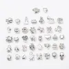 Mix Metals 40 Style Antique Silver Plated Alloy Big Hole Charms Spacer Beads fit bracelet DIY Jewelry Necklaces & Pendants