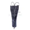 Bondage New Leather Legs Restraint Sleeve Binder Body harness Mermaid Straitjacket Costume #R98