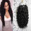 Brazylijska głęboka fala Micro Loop Human Hair Extensions 100g 1 G / s 100s 100% Remy Human Hair Extension Micro Link Ludzki Przedłużanie włosów