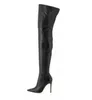 2018 Fashion Suede Over The Knee Boot Women High Heel Slim Lår High Boots Grå Doratasia Brown Black Red Knee Tall Boot