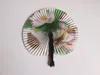 Folding Dance Hand Fans Bröllopsfest Plast Ribbing Folding Hand Held Fans Partihandel