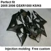Carenagens de moldagem por injeção para Suzuki GSXR1000 2005 2006 kit de carenagem de motocicleta preto GSXR1000 05 06 RF45