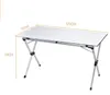 120 cm und Update 180 cm, verstellbarer Tisch aus Aluminiumlegierung, für den Außenbereich, Garten, tragbar, Camping, Picknick, Grill, Klapptisch