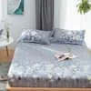 Parure de lit 3 pièces drap de lit drap imprimé avec housse de matelas à bande élastique haut 25 cm équipé d'un élastique + 2 étuis