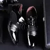 Zapatos formales negros para hombre, zapatos de charol para hombre, coiffeur, vestido marrón, zapatos elegantes para hombre, zapato clásico para hombre formal rugan ayakkab
