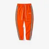 4 Renk 2018 Sonbahar Yeni Dama Çizgili Stripes Dikiş Kadın erkek Elastik Bel Pantolon Hip Hop Rahat Joggers Sweatpants D18101102