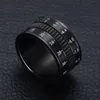 European and American Stylish Titanium Steel Camera Lens Ring Black Rotary Scale Ring Men039s Creative Ring Jewellery7159212