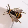 Insect Bumble Bee Brosch För Kvinnor Barn Flickor Smycken Gåvor Guldfärg Gul Gröna Emalj Broscher Smycken Bumble Bee Billges