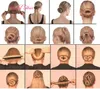 FACILE À UTILISER FASHION outils magiques pour les cheveux French Hair Ties Girl Hair Styling Donut Former Foam Twist Magic Tools Bun Maker Blac Coffee COLOR