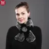 Women 100% Real Rex Rabbit Fur Scarf 2017 Rex Rabbit Fur Worm And Soft Neckerchief Fashion Rabbit Fur Scarves Wholesale Retail S18101904