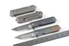 В Наличии! DHL доставка 4 цвета ручки мини Флиппер складной нож D2 Танто атласное лезвие CNC TC4 титановый сплав ручка с цепочкой ожерелье