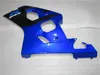 Ücretsiz Suzuki GSXR600 GSXR750 04 05 K4 Satış Sonrası GSX-R600 / 750 2004 2005 Mavi Siyah Perileri Set ZZ63 Set