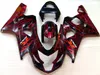 Wysokiej jakości zestaw do SUZUKI GSXR600 GSXR750 04 05 K4 Aftermarket GSX-R600 / 750 2004 2005 Black Red Flames Fairings Set CC23