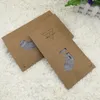 Brown Kraft Paper Socks Boxes Retail Present Packaging Garment Clothing Socks Stock Storage Bag7996888