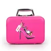 Professional Makeup Bag With High Heel Pattern Portable Cartoon Make up Case Beauty Case Trunk Hand Held Coametic Bag