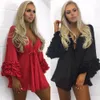 Hot Women Bikini Cover Up Swimwear Ladies Summer Chiffon Beach Floral Ruffles V-neck Blouse Sexy Women Clothes