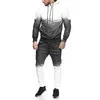 2018 European and American New Casual Men's set Tracksuit Outwear sporting track suit male Fitness Long sleeve Sweatshirts Pants