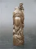 Estátua colecionável chinesa de madeira de agarwood esculpida à mão Fu lu shoulongevity5623652