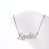 Collana con nome personalizzato Sophia per gioielli da donna in acciaio inossidabile con collane con lettere di fascino placcato oro Sophia Collier Femme NL-2446