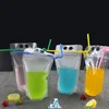 Trasparente Stand-up Bevanda Bevanda Caffè Plastica Sacchetto di imballaggio con cerniera in plastica Sacchetto richiudibile con chiusura a zip Sacchetto di immagazzinaggio per il trucco per bere cibo