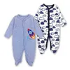 Бесплатная доставка 2 шт. Бренд Baby Romber с длинными рукавами 100% хлопок Baby Pajamas мультфильм печатные новорожденные девочки мальчики одежда дешево