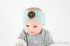 13 Kolory Baby Fashion Wool Szydełkowe Opaski z przyciskiem Miękkie Wygodne Knitting Hairbands Do Noworodka Winter Warmer Head Wrap