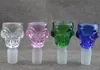 Hopah Color Pasner Bone Head Partihandel Glass Bongs Oil Burner Glass Vattenrör Riggar röker gratis