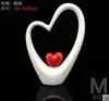 세라믹 동상 집 인테리어 장식 공예품 방 장식 도자기 인형 장식 심장 장식 세라믹 심장