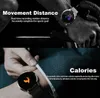 Q8 Round Smart Watch avec bracelet métallique Couleur de sang Oxygène Sécurité car